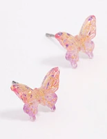 Ombre Butterfly Stud Earrings