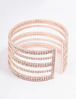 Rose Gold Layered Cupchain Wrist Cuff