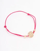 Diamante Smiley Face Toggle Bracelet