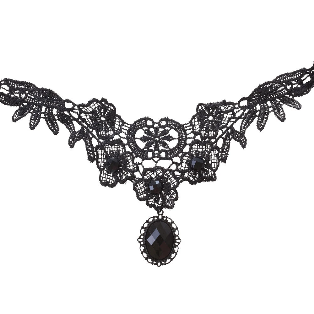 Black Crochet Lace Choker