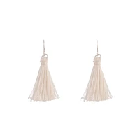 Silver Mini Tassel Earrings