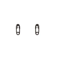 Solid Black Safety Pin Earrings