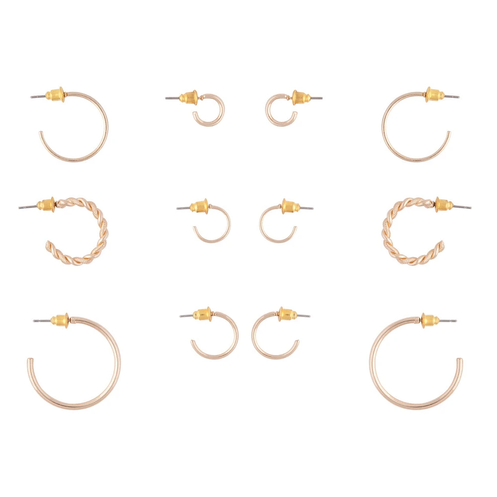 Gold Sleeper Earring 6-Pack