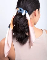 Neutral Soft Floral Bandana Hair Scarf