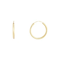 Gold Plated Sterling Silver Hoop Earrings