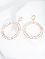 Rose Gold Cut-Out Disc Earrings