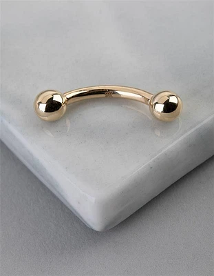 9ct Gold Polished Ball Belly Ring