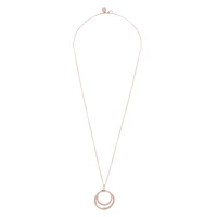 Rose Gold Double Circle Long Necklace