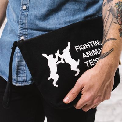 Fighting Animal Testing Cosmetics Pouch