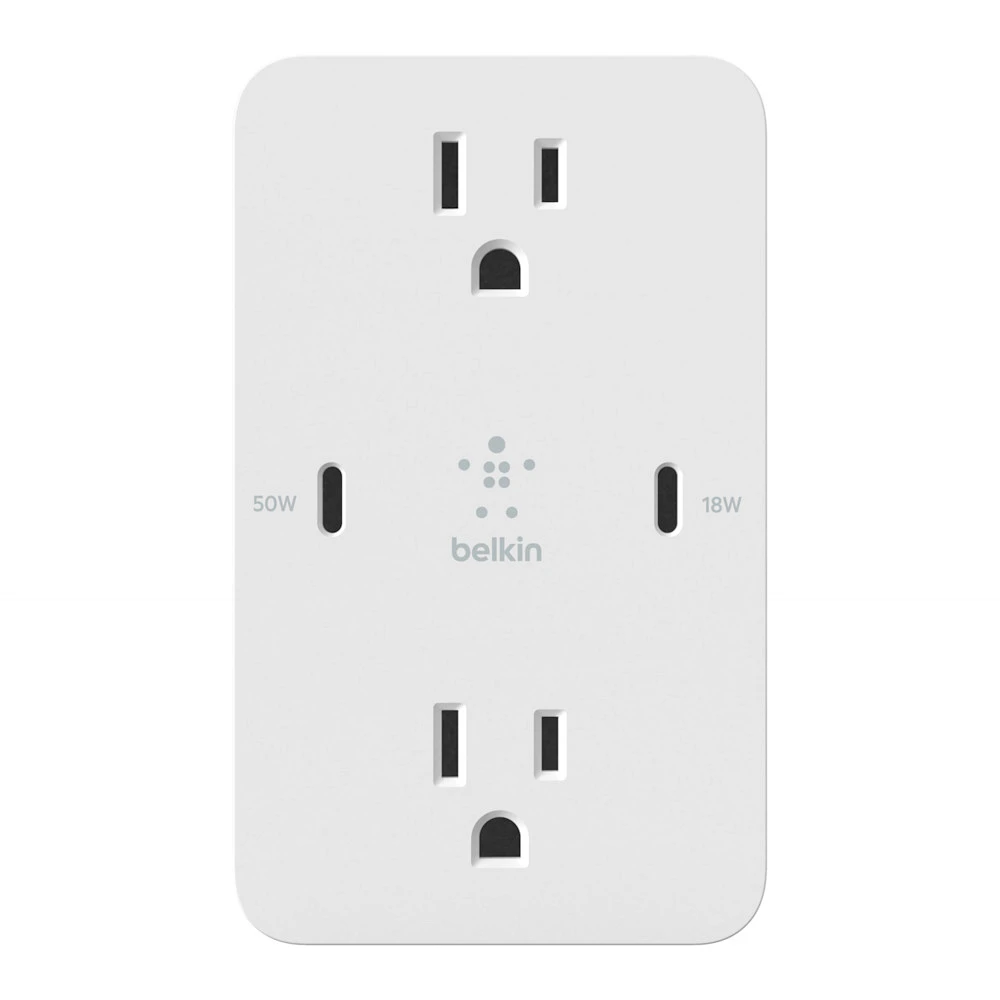 Multicontacto Belkin WCZ001DQWH 2 USB-C 18W/50W Blanco