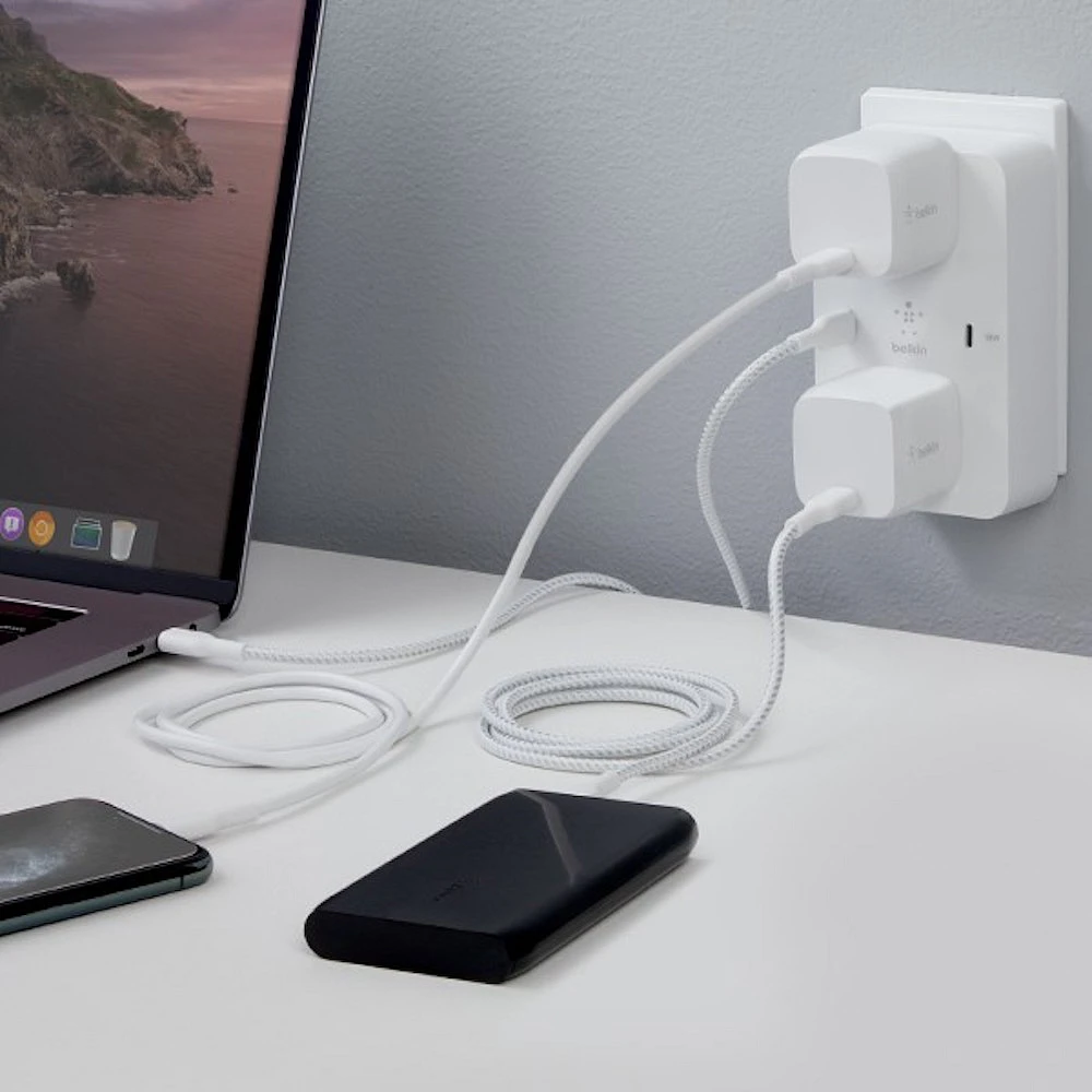 Multicontacto Belkin WCZ001DQWH 2 USB-C 18W/50W Blanco