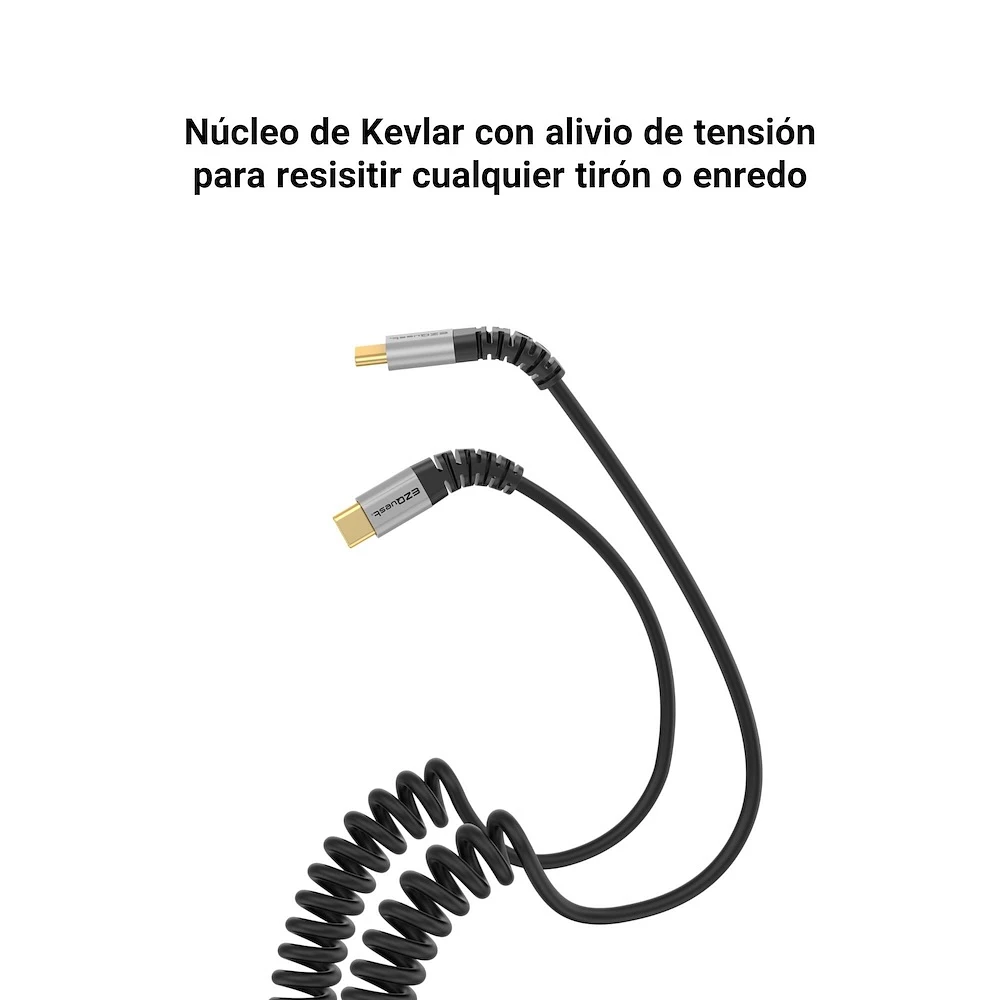 Cable EZQuest C10015 USB-C a USB-C 100W 1.5m Negro