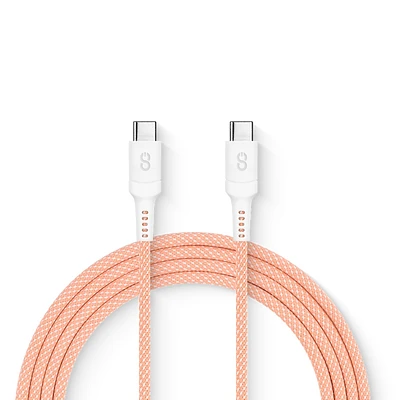 Cable Logiix Vibrance Connect USB-C a USB-C 1.5M Rosa