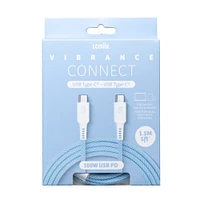 Cable Logiix Vibrance Connect USB-C a USB-C 1.5M Azul