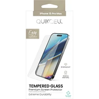 Mica Quikcell Cristal Templado iPhone 15 Pro Max Transparente