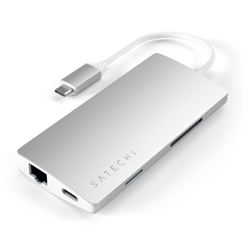 Adaptador Satechi ST-TCMA2S USB-C 7 en 1 Plata