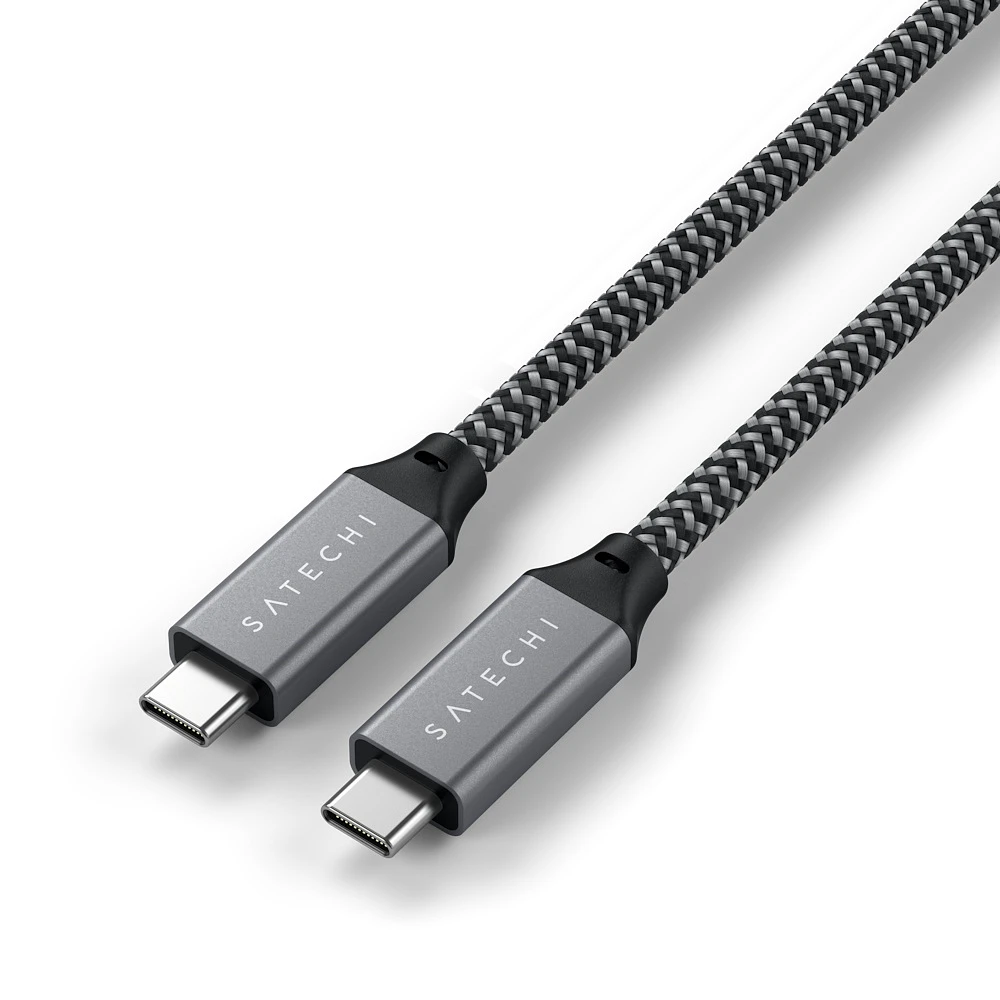 Cable Satechi ST-U4C80M USB-C a USB-C 100W 0.8m Gris