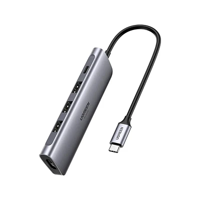 Adaptador Ugreen 70495 USB-C 5 en 1 Gris