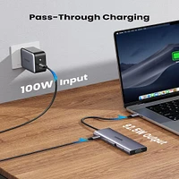 Adaptador Ugreen 15600 USB C a 3USB 3.0 HDMI VGA RJ45 SD-TF PD