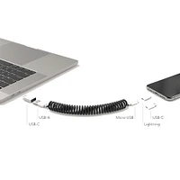 Cable Allroundo ALLROUNDO Lightning a USB-C, USB-A y Micro USB Negro