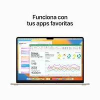 MacBook Air 15" MQKV3E/A Chip M2 8 CPU 10 GPU 8GB 512GB Estelar