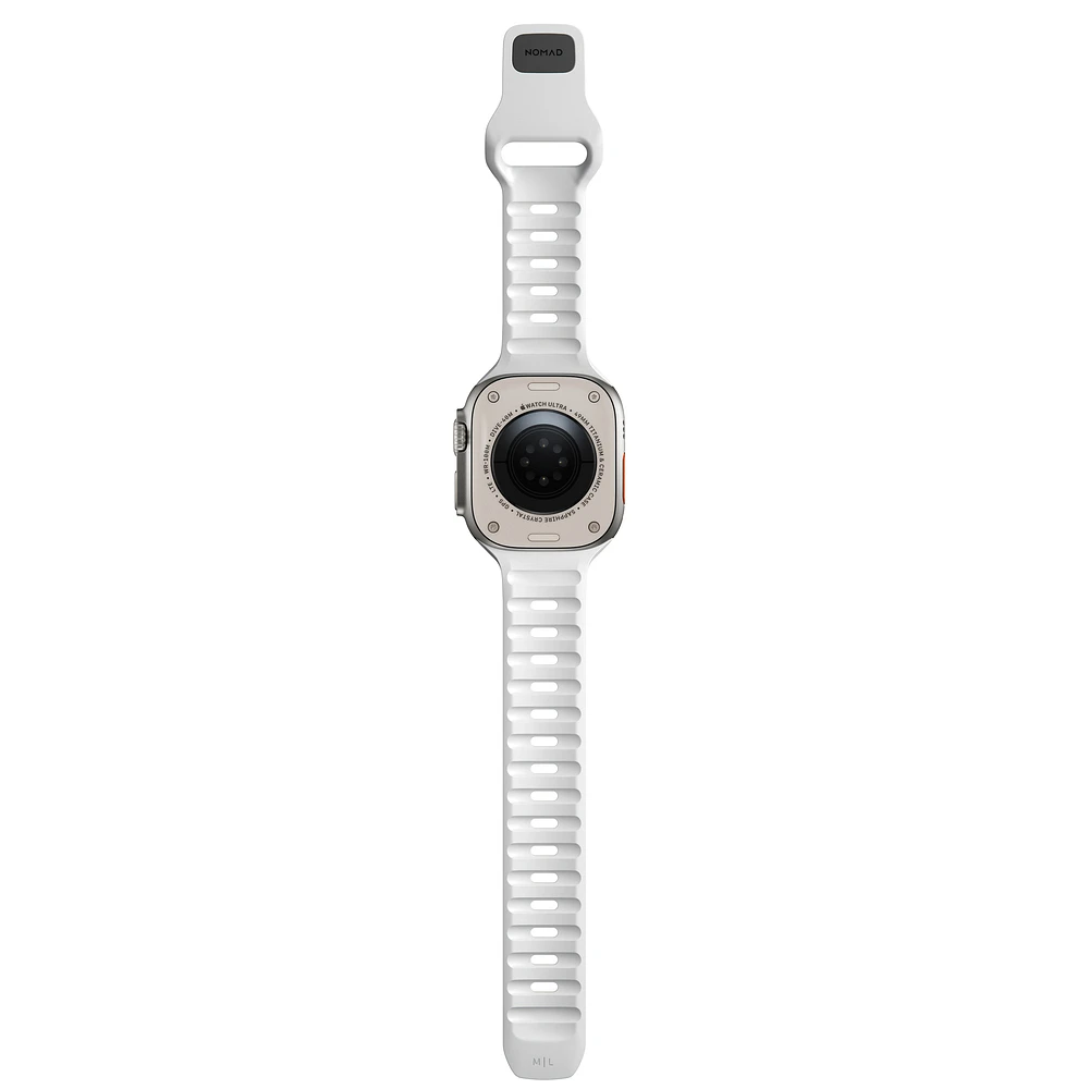 Correa Nomad Sport Apple Watch 44-45mm 49mm Ultra Blanco