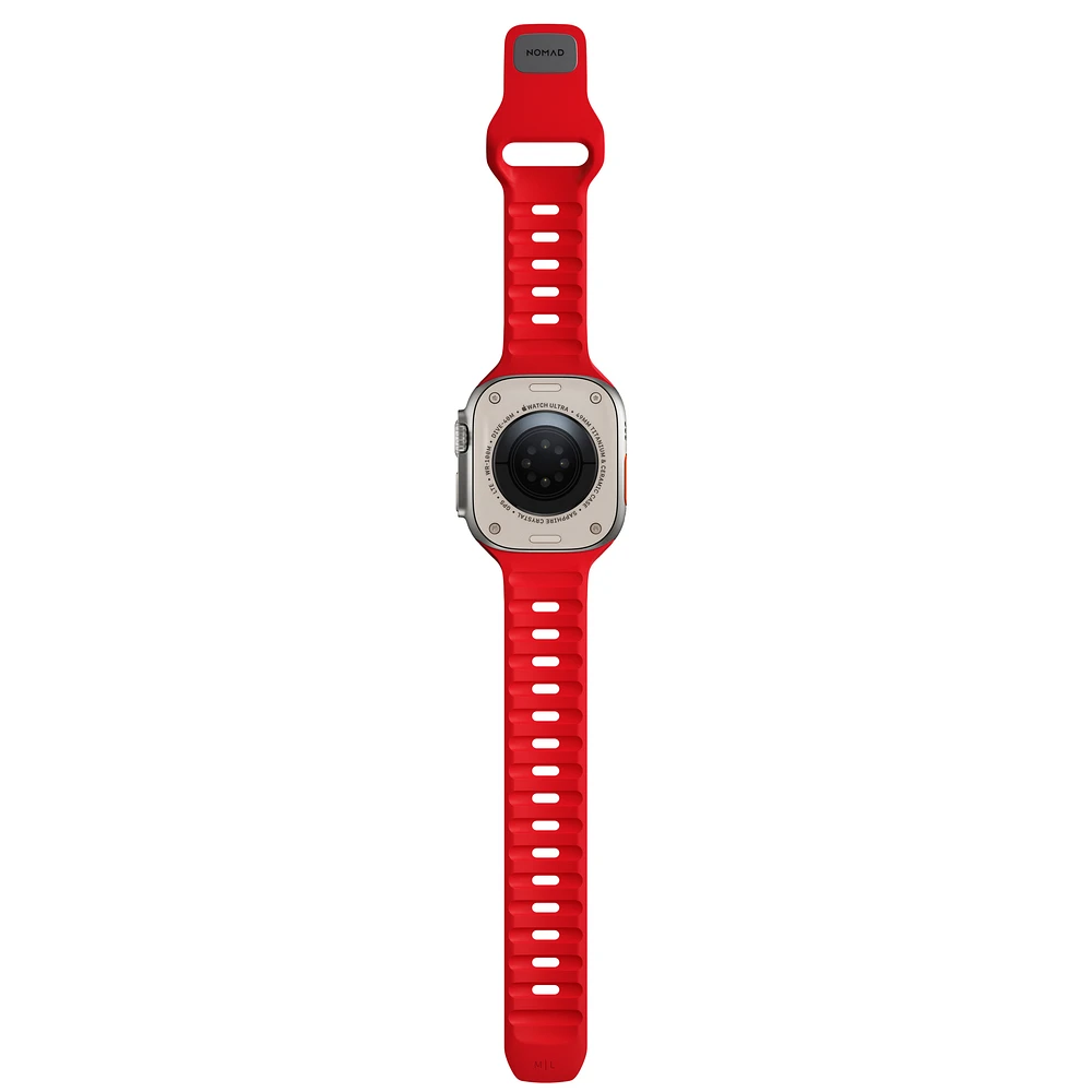 Correa Nomad Sport Apple Watch 44-45mm 49mm Ultra Rojo