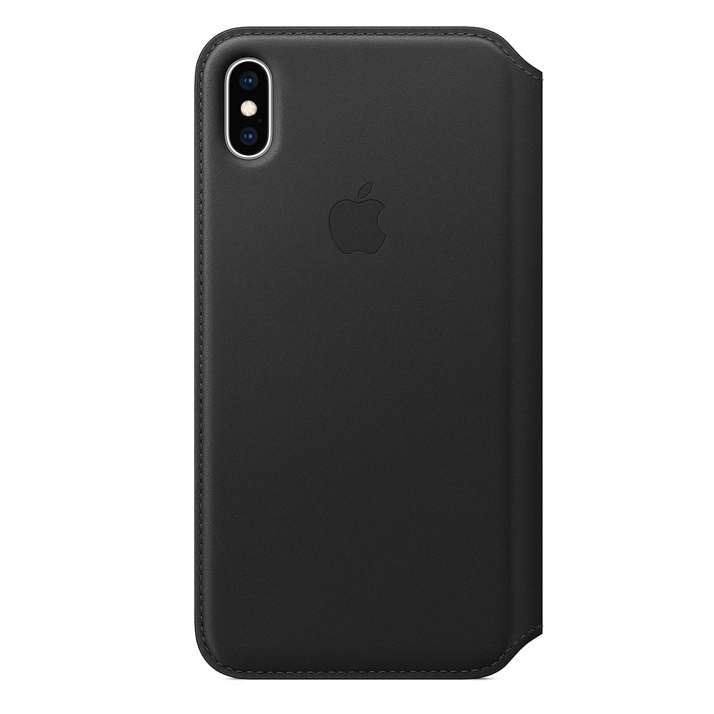 Funda Apple iPhone XS Max Piel Folio Negra