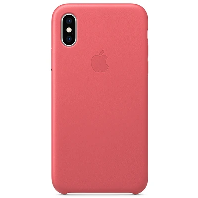 Funda Apple iPhone X-XS Piel Rosa Peonia