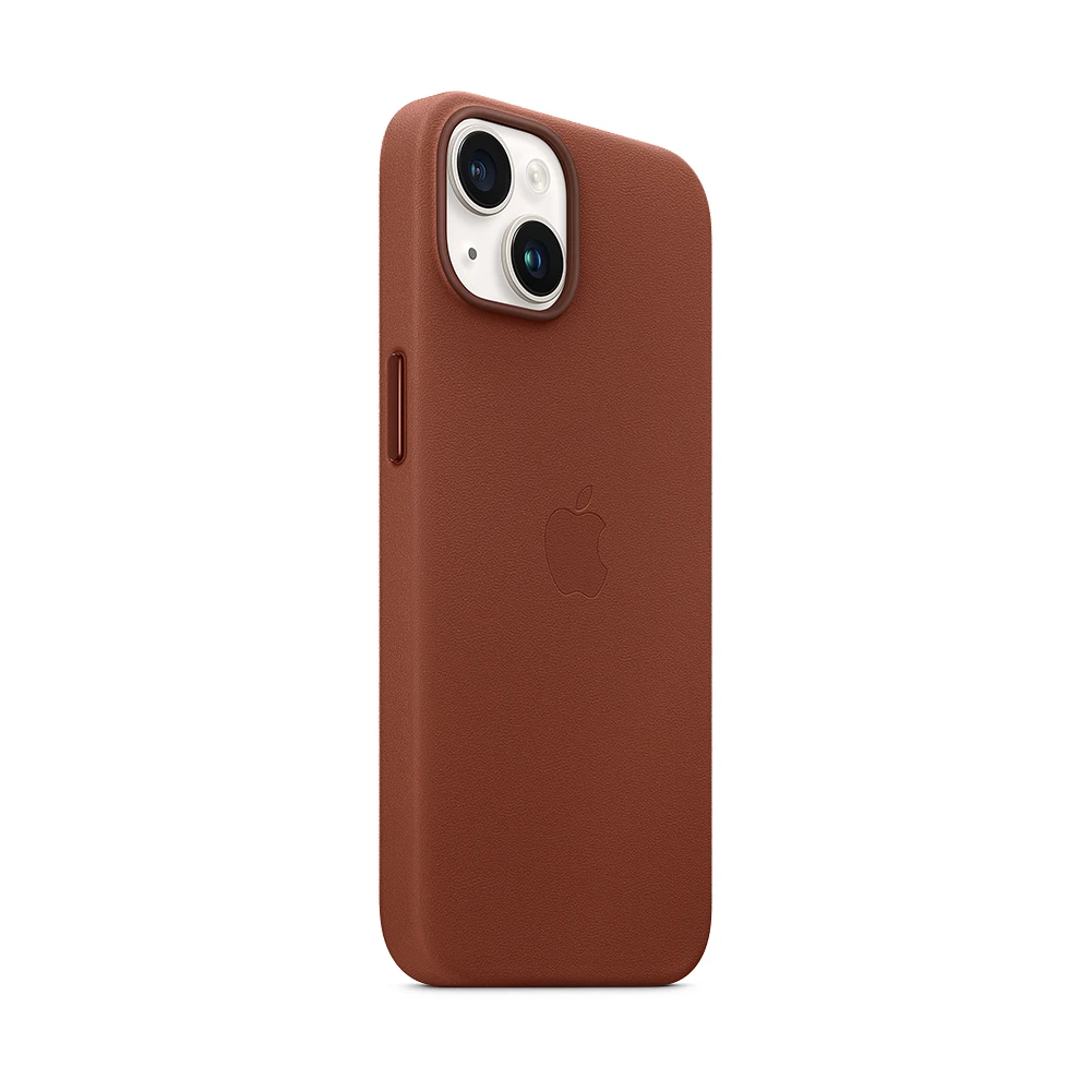 Funda Apple iPhone 14 MagSafe Piel Ocre Oscuro