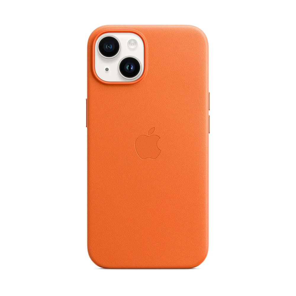 Funda Apple iPhone 14 MagSafe Piel Naranja