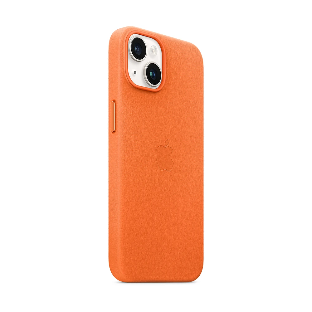 Funda Apple iPhone 14 MagSafe Piel Naranja