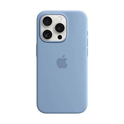 Funda Apple iPhone 15 Pro MagSafe Silicon Azul Invierno