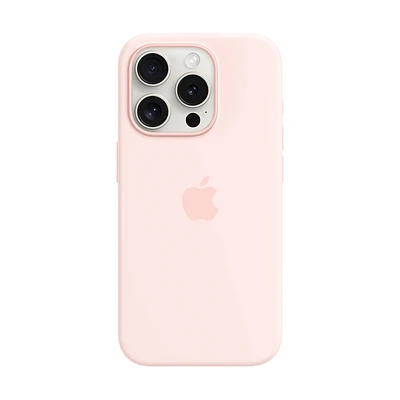 Funda Apple iPhone 15 Pro MagSafe Silicon Rosa Claro