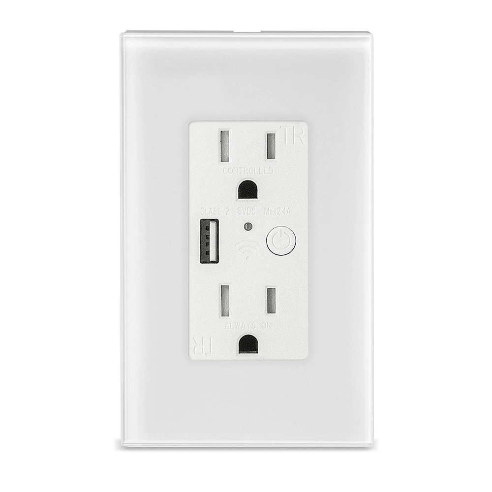 Placa De pared Lloyd's, 2 Plugs y 1 Puerto USB