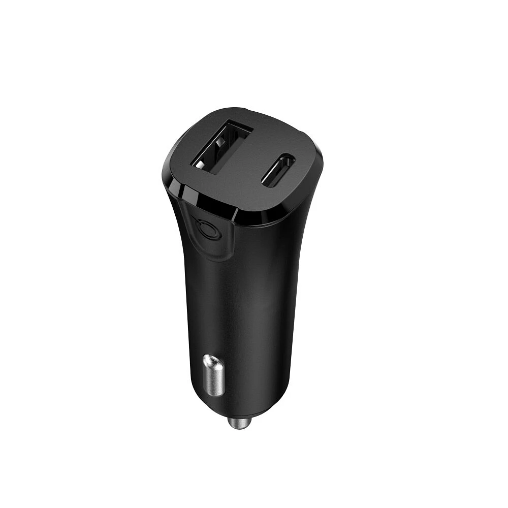 Cargador Quikcell QCVPA2002 De Auto USB 12 W + USB-C PD 20 W Negro