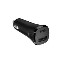 Cargador Quikcell QCVPA2002 De Auto USB 12 W + USB-C PD 20 W Negro