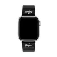 Correa Lacoste 2050028 Apple Watch 38-40-41mm Piel Negro/Blanco