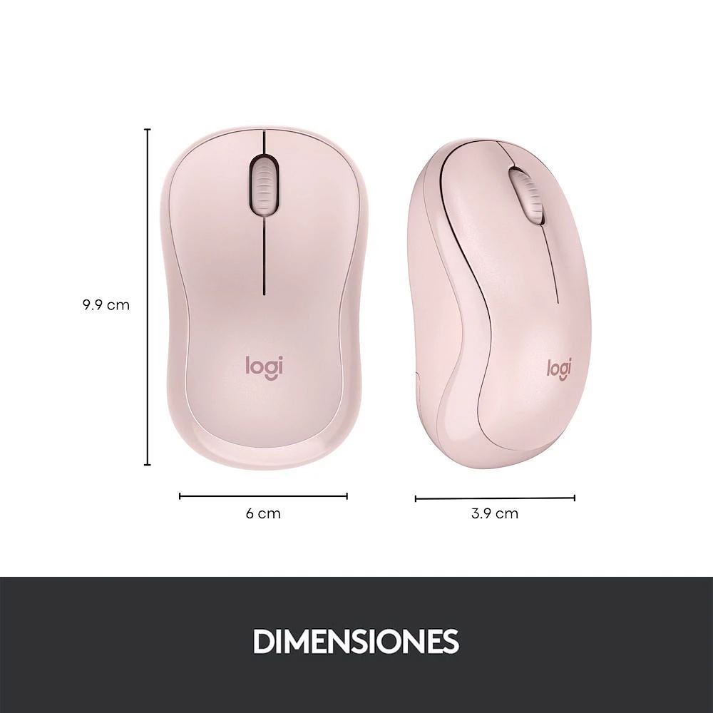 Mouse Logitech M240 Inalámbrico Silencioso Rosa