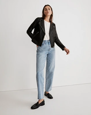 The Washed Leather Motorcycle Jacket | Madewell