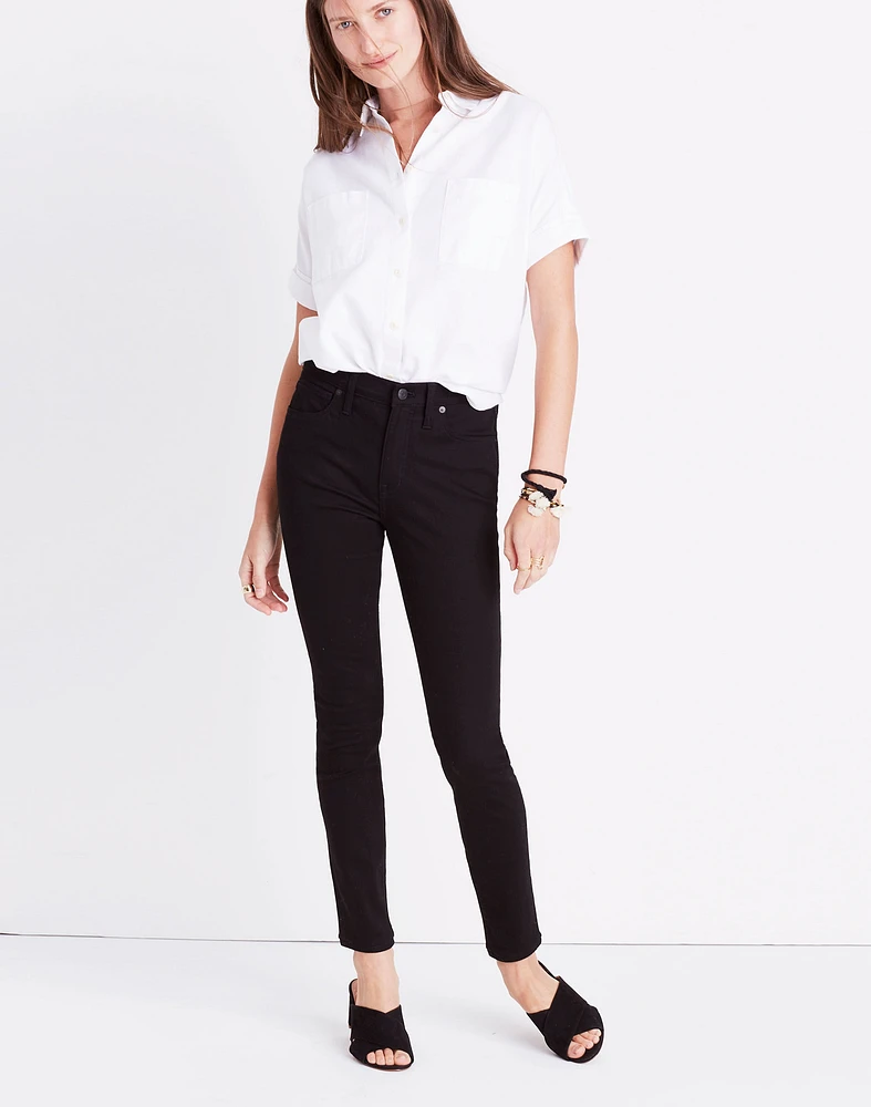 Tall 9" Mid-Rise Skinny Jeans in ISKO Stay Black™ | Madewell