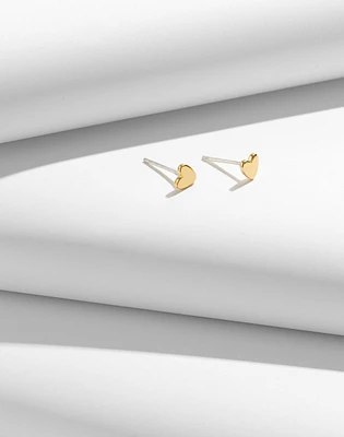 Demi-Fine Heart Stud Earrings | Madewell