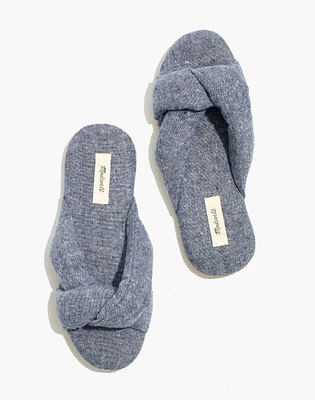Chambray Crisscross Scuff Slippers | Madewell