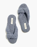 Chambray Crisscross Scuff Slippers | Madewell