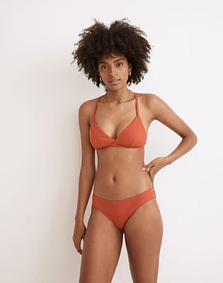 Madewell Second Wave Ribbed Classic Bikini Bottom |