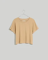 Softfade Cotton Boxy-Crop Tee | Madewell