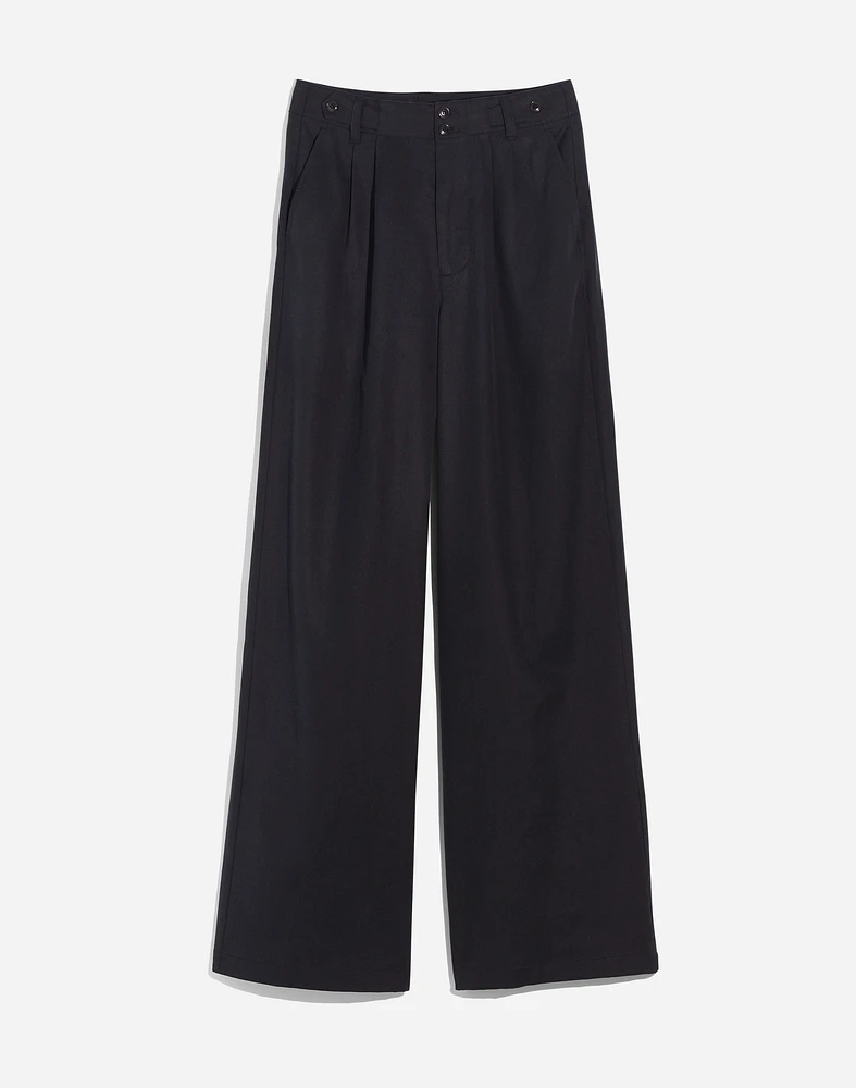 The Plus Harlow Wide-Leg Pant Drapey Twill | Madewell