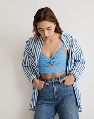 Cutout Knot-Front Crop Tank Top | Madewell
