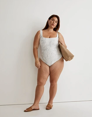 Plus Square-Neck Tank One-Piece Swimsuit | Madewell