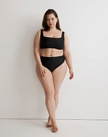 Plus High-Rise Crossover Bikini Bottom | Madewell